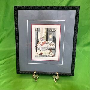 Jan Hunt "The Longest Night" Colored Etching Print 89/200 Signed Framed